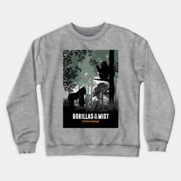 Gorillas in the Mist - Alternative Movie Poster Crewneck Sweatshirt by MoviePosterBoy